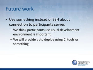 OWASP A&D Project Competition Mode