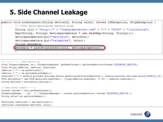 5. Side Channel Leakage

OWASP

 