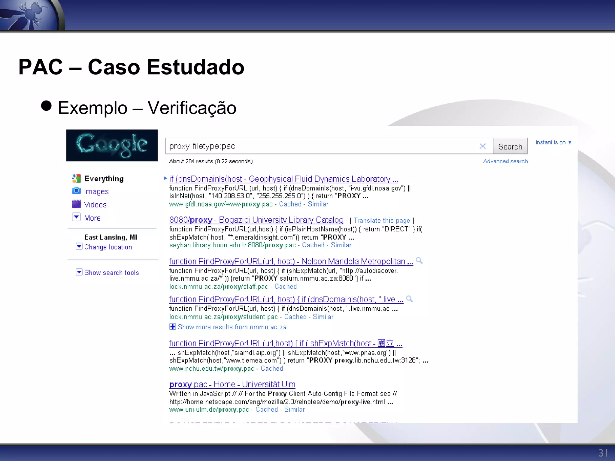 PAC – Caso Estudado
 Exemplo – Verificação




                          31
 