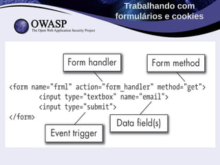 Trabalhando com
formulários e cookies
 