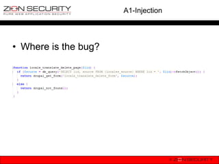 A1-Injection




• Where is the bug?
 