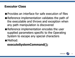 Understanding ESAPI, OWASP Delhi