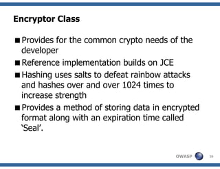 Understanding ESAPI, OWASP Delhi