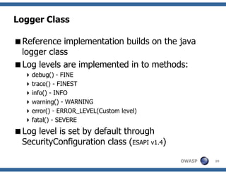 Understanding ESAPI, OWASP Delhi