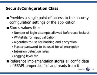 Understanding ESAPI, OWASP Delhi