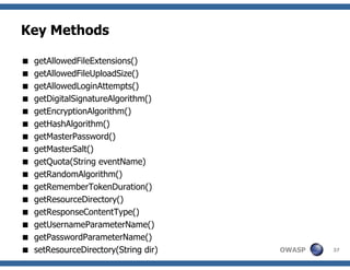 Understanding ESAPI, OWASP Delhi