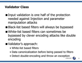 Understanding ESAPI, OWASP Delhi