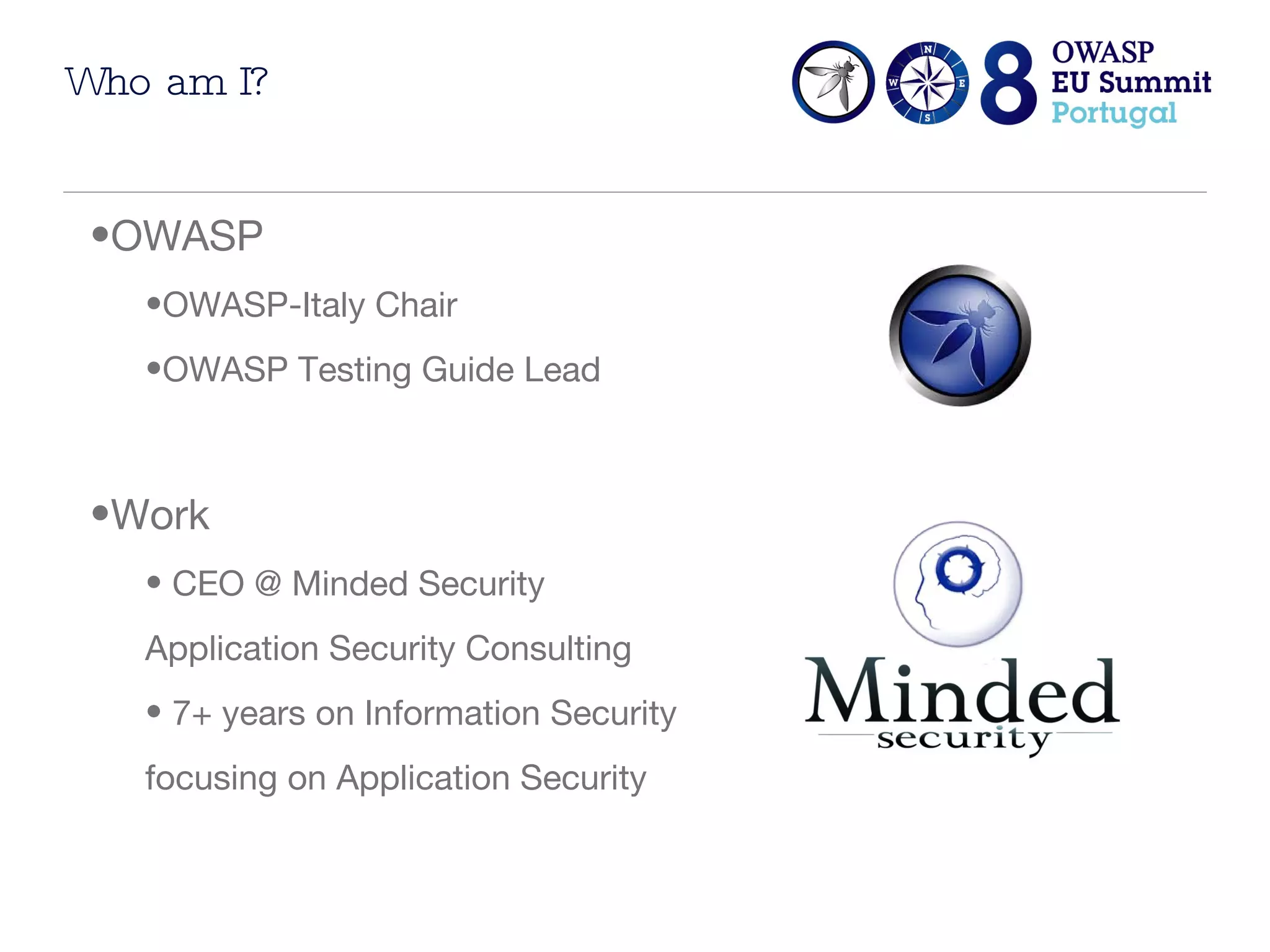Owasp testing guide v3 ppt