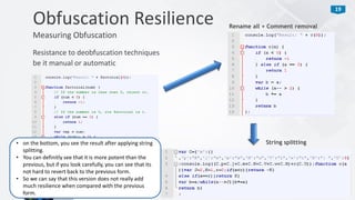 Protecting JavaScript source code using obfuscation - OWASP Europe Tour 2013 Lisbon