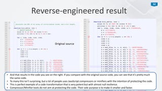 Protecting JavaScript source code using obfuscation - OWASP Europe Tour 2013 Lisbon