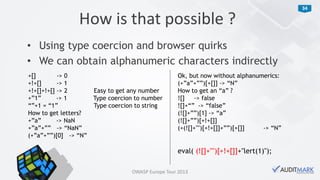 Protecting JavaScript source code using obfuscation - OWASP Europe Tour 2013 Lisbon