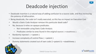 Protecting JavaScript source code using obfuscation - OWASP Europe Tour 2013 Lisbon