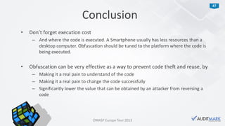 Protecting JavaScript source code using obfuscation - OWASP Europe Tour 2013 Lisbon
