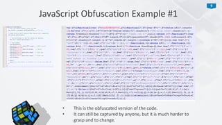 Protecting JavaScript source code using obfuscation - OWASP Europe Tour 2013 Lisbon