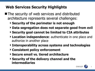 Owasp Forum Web Services Security | PPT