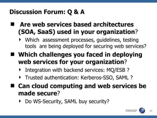Owasp Forum Web Services Security