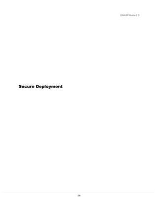 OWASP Guide 2.0




Secure Deployment




                    235
 