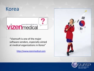 Owasp healthcare cms