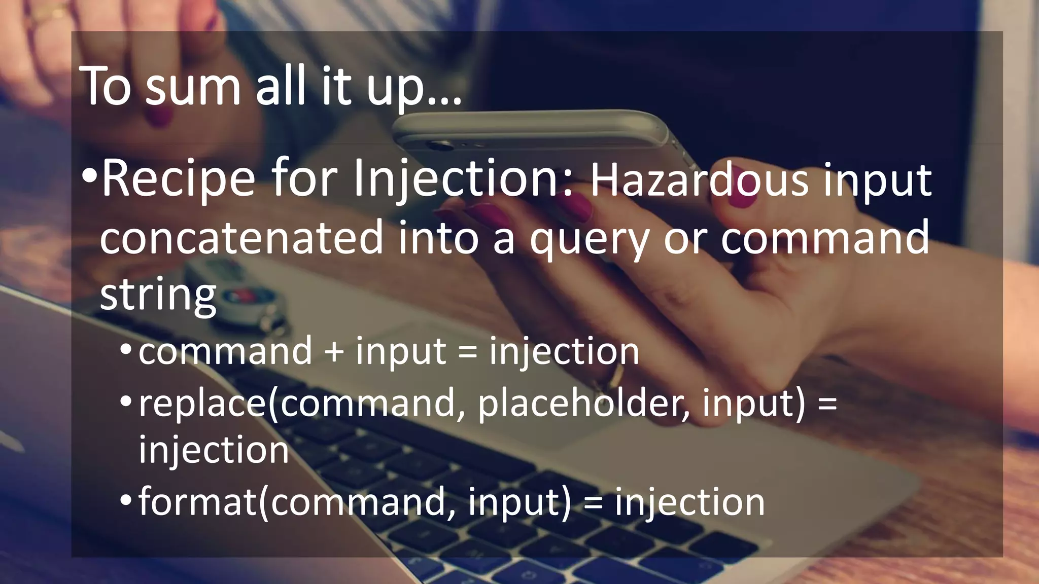 Owasp Top 10 - A1 Injection | PPTX