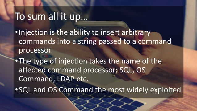 Owasp Top 10 - A1 Injection | PPT