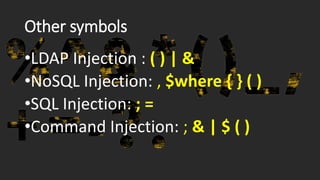 Data Injection Symbol Owasp Top 10 - A1 Injection | PPTX