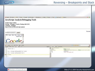 Reversing – Breakpoints and Stack 