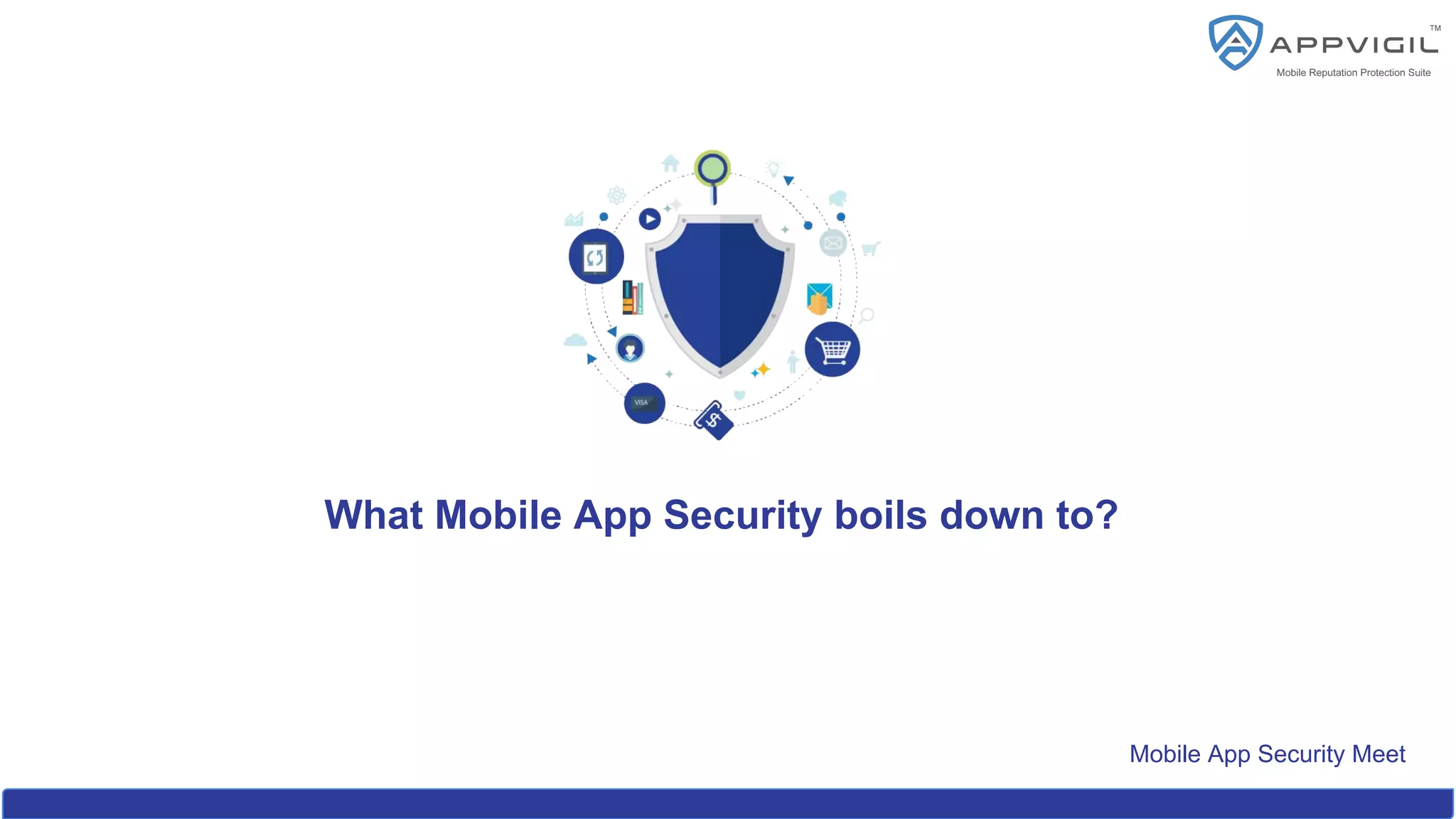 Mobile App Security Meet
What Mobile App Security boils down to?
 