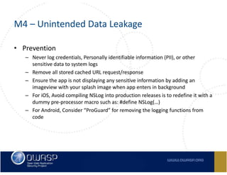 Owasp Top 10 Mobile Risks