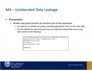 Owasp Top 10 Mobile Risks