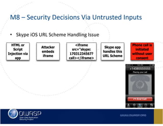 Owasp Top 10 Mobile Risks