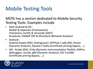 Mobile Security at OWASP - MASVS and MSTG