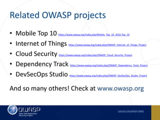 Mobile Security at OWASP - MASVS and MSTG