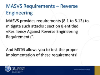Mobile Security at OWASP - MASVS and MSTG