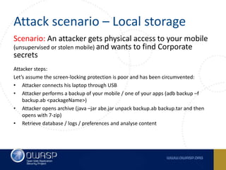 Mobile Security at OWASP - MASVS and MSTG