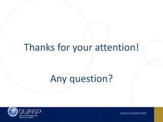 Mobile Security at OWASP - MASVS and MSTG