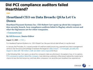 Did PCI compliance auditors failed Hearthland? 