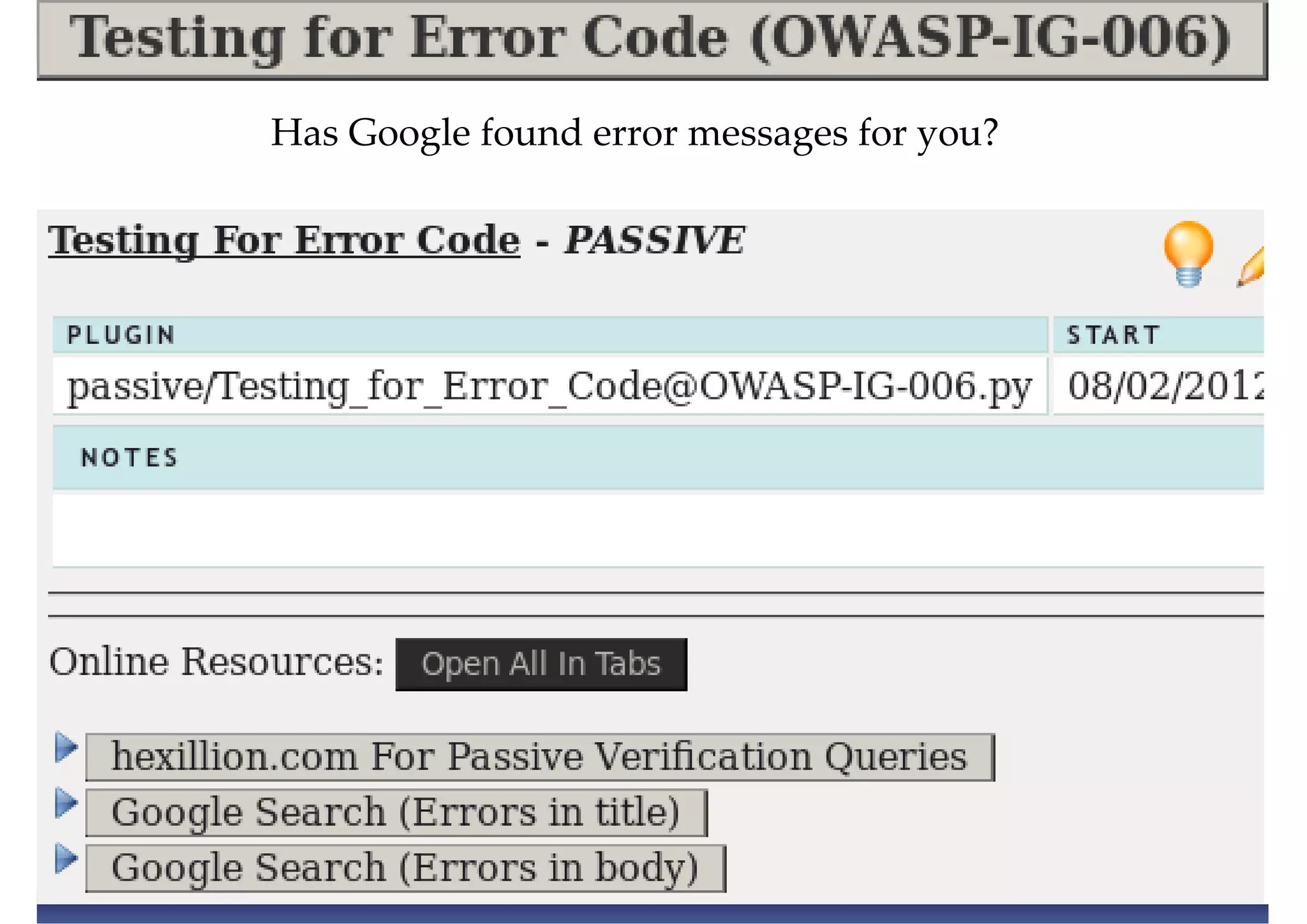 Has Google found error messages for you?
 
