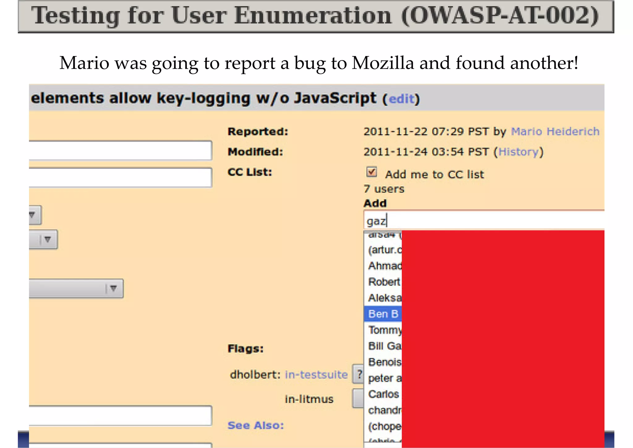 Mario was going to report a bug to Mozilla and found another!
 