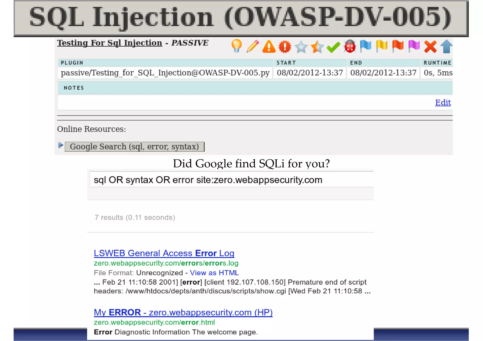 Did Google find SQLi for you?
 