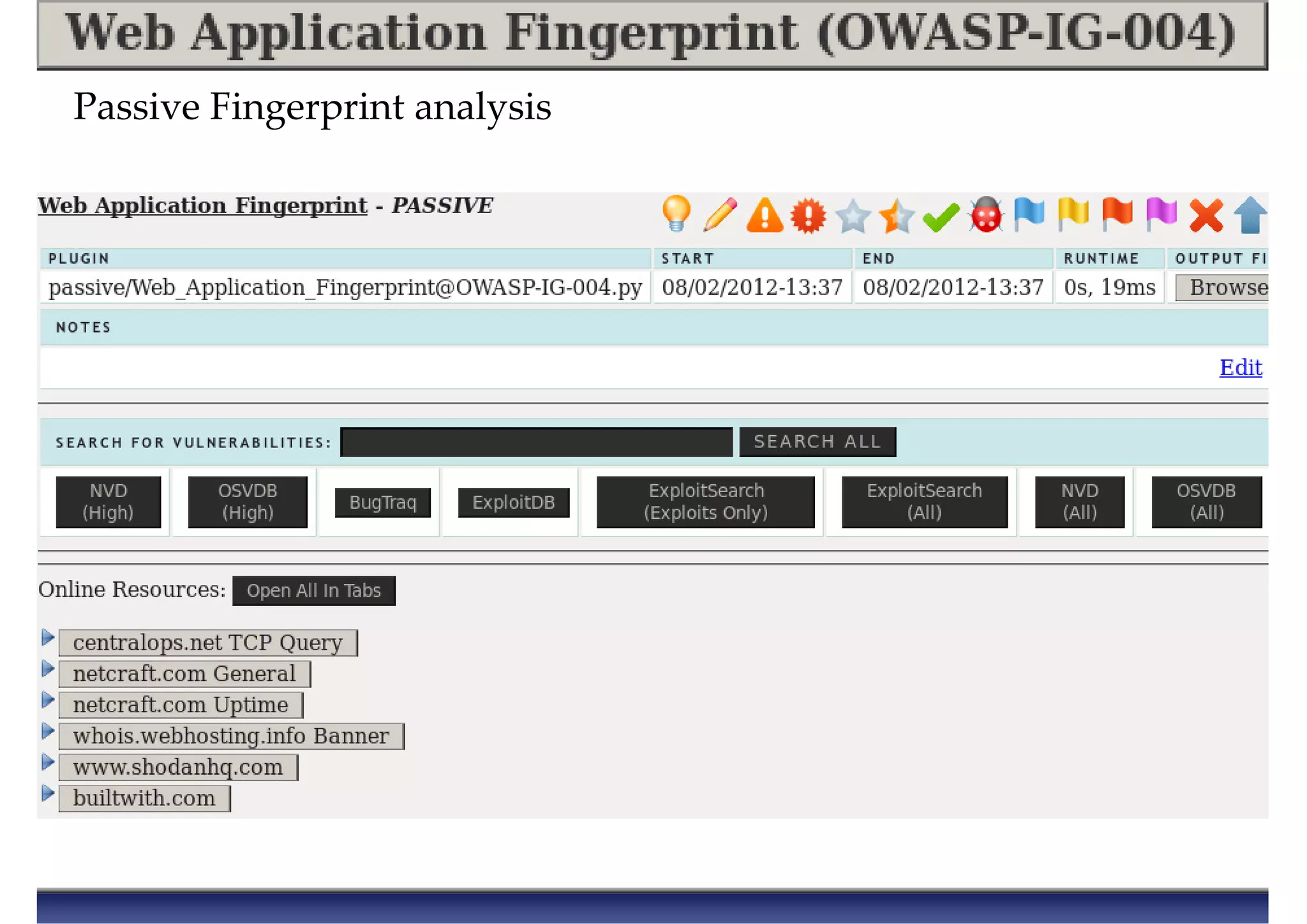 Passive Fingerprint analysis
 