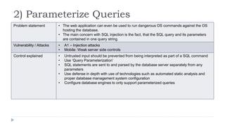 Owasp Proactive Controls for Web developer | PPT