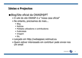 Apresentação do OWASP Portugal