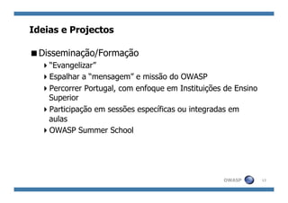 Apresentação do OWASP Portugal