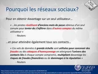 OWASP Québec - octobre 2016 - présentation sur les mots de passe