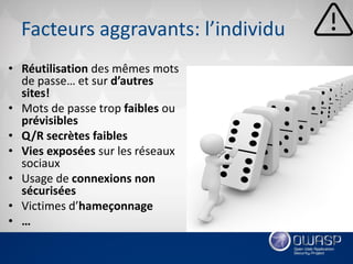 OWASP Québec - octobre 2016 - présentation sur les mots de passe