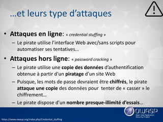 OWASP Québec - octobre 2016 - présentation sur les mots de passe