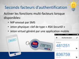 OWASP Québec - octobre 2016 - présentation sur les mots de passe