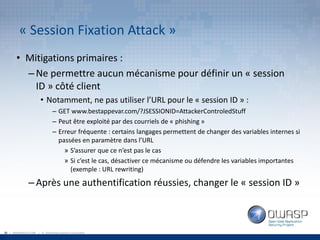 OWASP Québec - Attaques et techniques de défense des sessions Web - par Louis Nadeau
