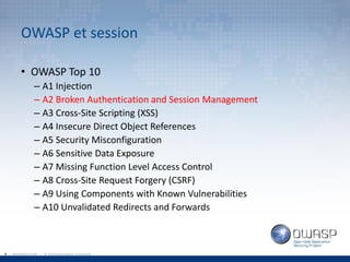 OWASP Québec - Attaques et techniques de défense des sessions Web - par Louis Nadeau