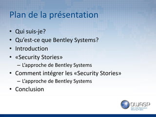 OWASP Quebec: "Security Stories" par Guillaume Croteau